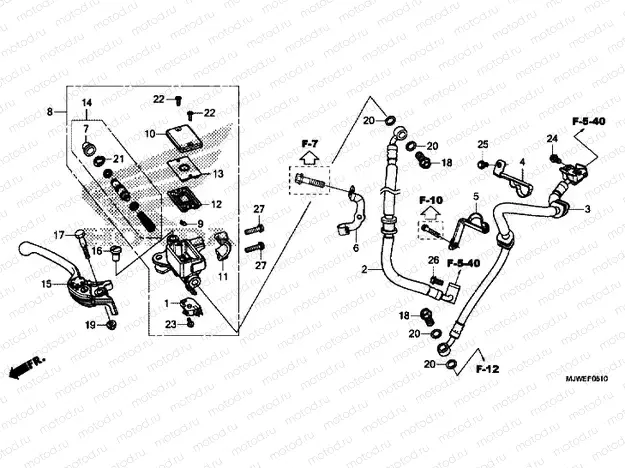 FRONT BRAKE MASTER CYLINDER