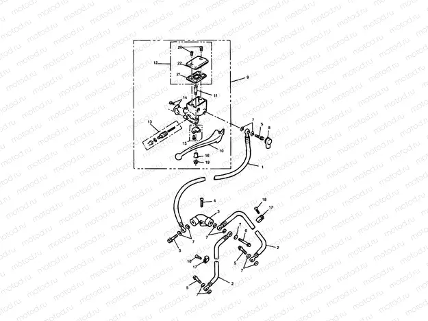 Front Brake Master Cylinder & Ho