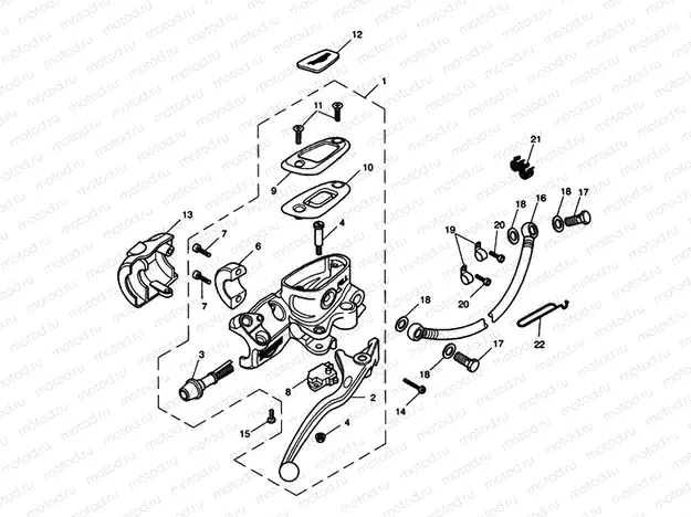 Front Brake Master Cylinder & Ho