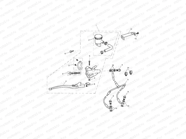 Front Brake Master Cylinder & Ho