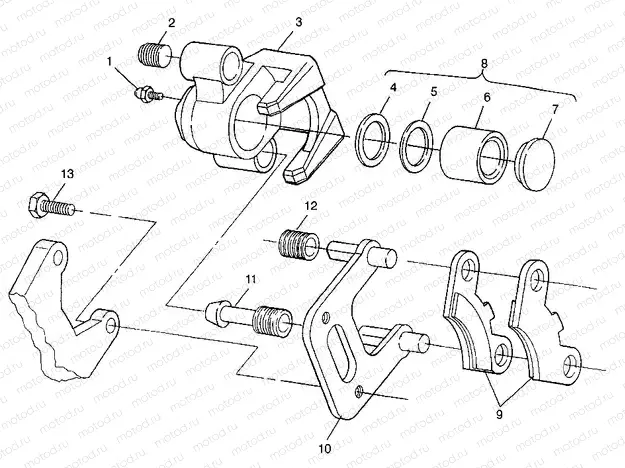 FRONT BRAKE Scrambler 400 W98BC38C (4947254725B007) | FRONT BRAKE Scrambler 400 W98BC38C (4947254725B007)
