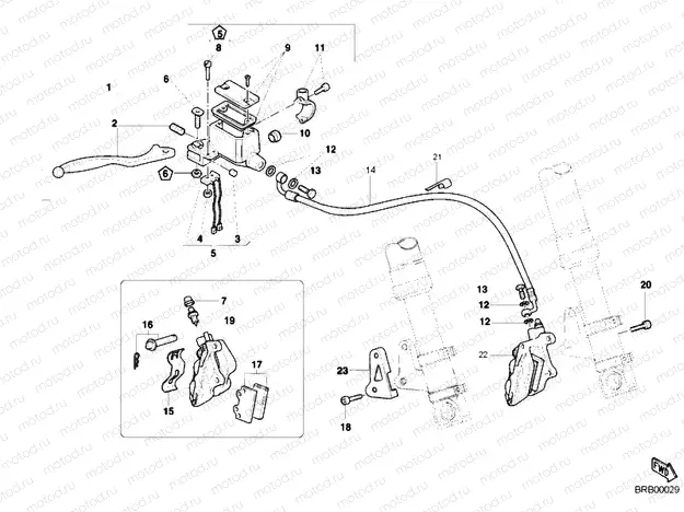 FRONT BRAKE SYSTEM DARK SINGLE DISK » BRAKING SYSTEM
