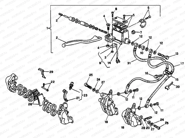 FRONT BRAKE SYSTEM DOUBLE DISC » BRAKING SYSTEM