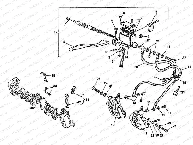 FRONT BRAKE SYSTEM DOUBLE DISC » BRAKING SYSTEM