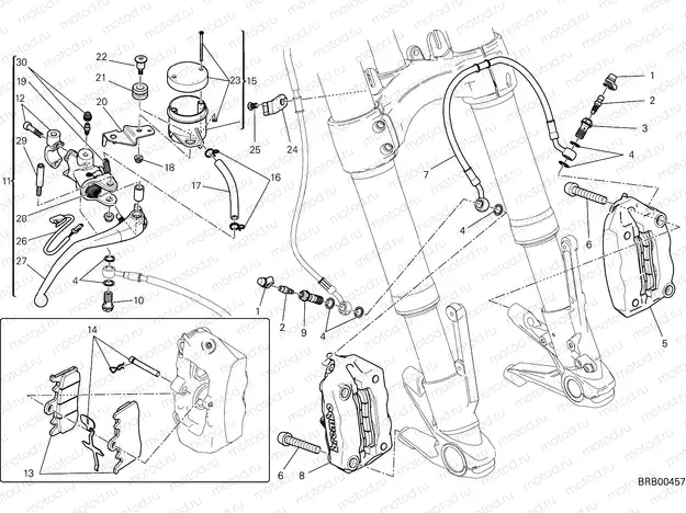 FRONT BRAKE SYSTEM [MOD:M 1200]