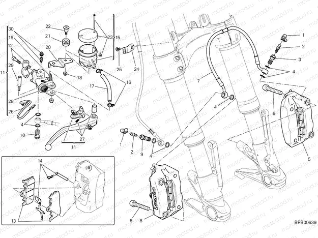 FRONT BRAKE SYSTEM [MOD:M 1200]