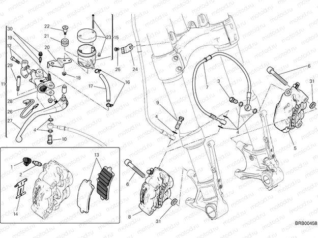 FRONT BRAKE SYSTEM [MOD:M 1200S]