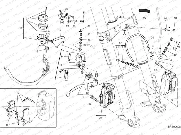 FRONT BRAKE SYSTEM [MOD:MS950SSW]