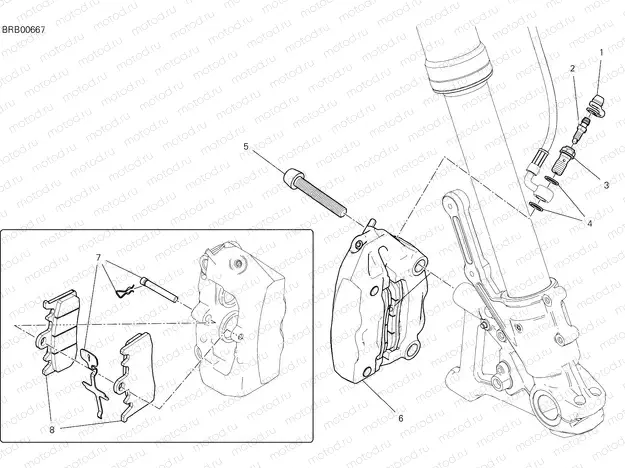 FRONT BRAKE SYSTEM [MOD:SCR800DK]
