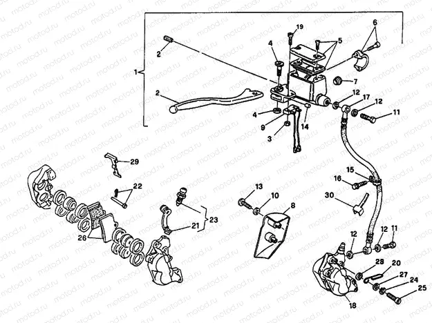 FRONT BRAKE SYSTEM SINGLE DISK » BRAKING SYSTEM