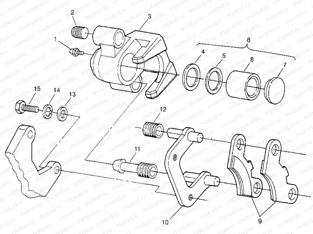 FRONT BRAKE Trail Boss W968527 (4935883588B003) | FRONT BRAKE Trail Boss W968527 (4935883588B003)