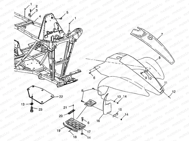 FRONT CAB Scrambler 400 W98BC38C (4947254725A005) | FRONT CAB Scrambler 400 W98BC38C (4947254725A005)