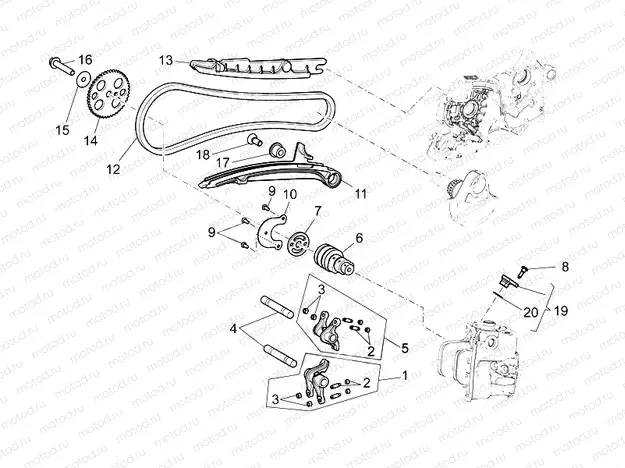 Front cylinder timing system