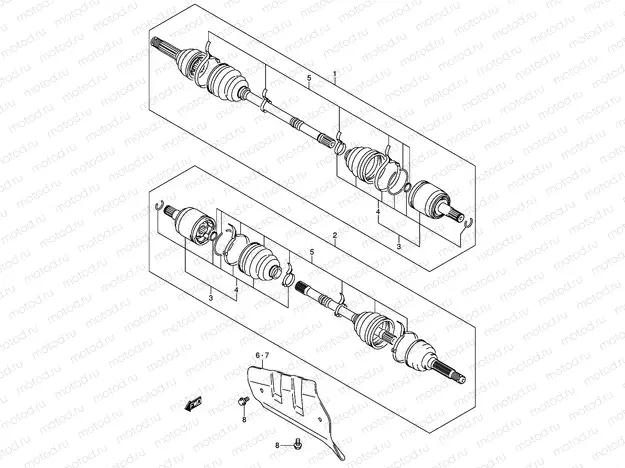 FRONT DRIVE SHAFT (MODEL K5/K6/K7)