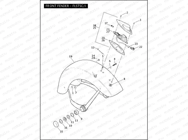 FRONT FENDER - FLSTSC/I