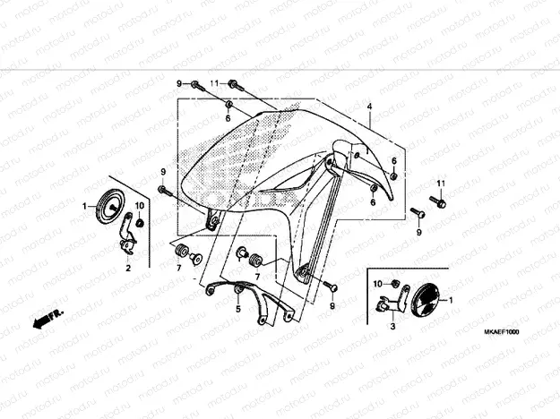 FRONT FENDER FOR NHA86M & NHB53P