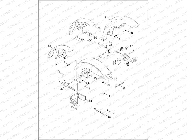 FRONT FENDER - FXST/I, FXSTB/I, FXSTD/I, FLSTC/I, & FLSTF/I