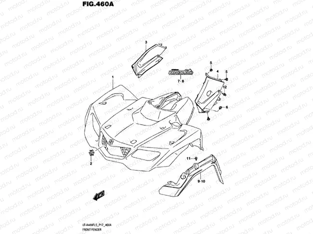 FRONT FENDER (LT-A400FL5 P17)