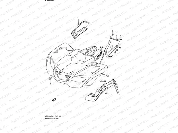 FRONT FENDER (LT-F400FL1 P17)