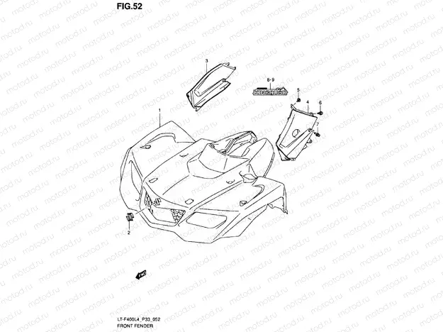 FRONT FENDER (LT-F400L4 P33)