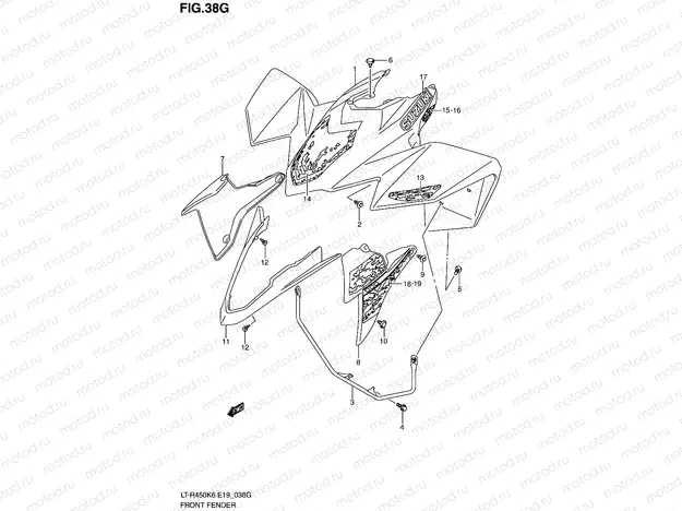 FRONT FENDER (LT-R450ZL0)