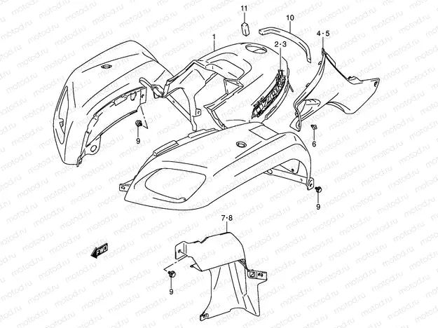FRONT FENDER (MODEL K4/K5/K6)