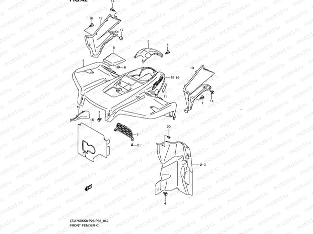 FRONT FENDER (MODEL K8/K9)