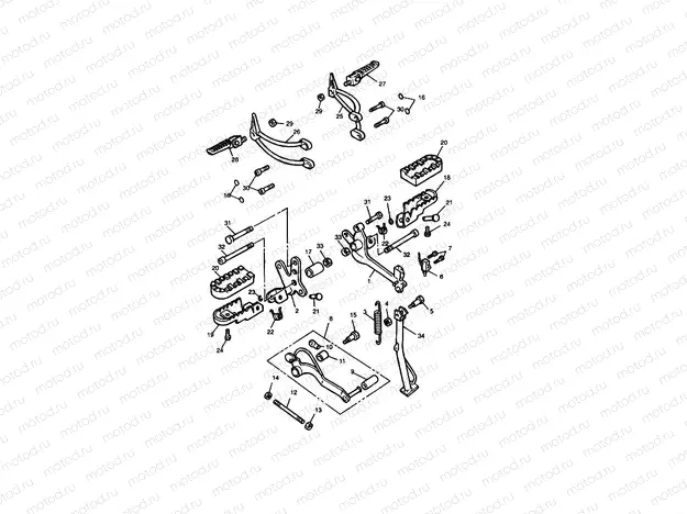 Front Footrests & Mountings