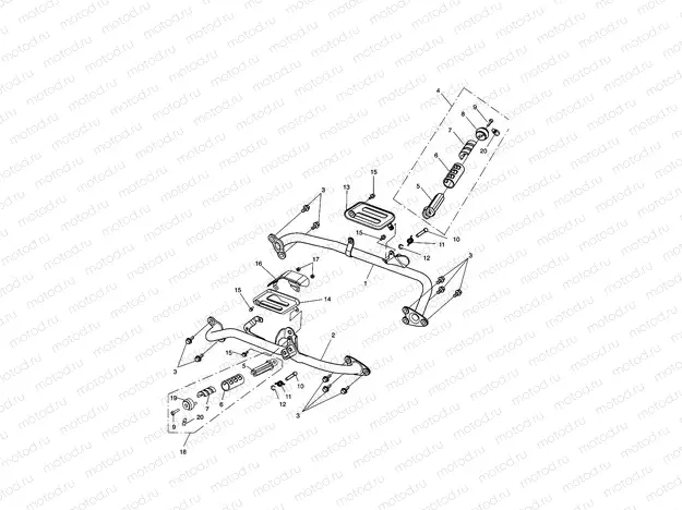 Front Footrests Rocket III