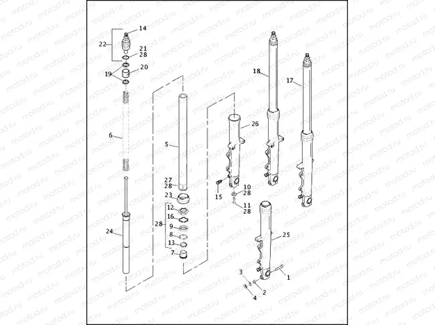 FRONT FORK - 1200 SPORT