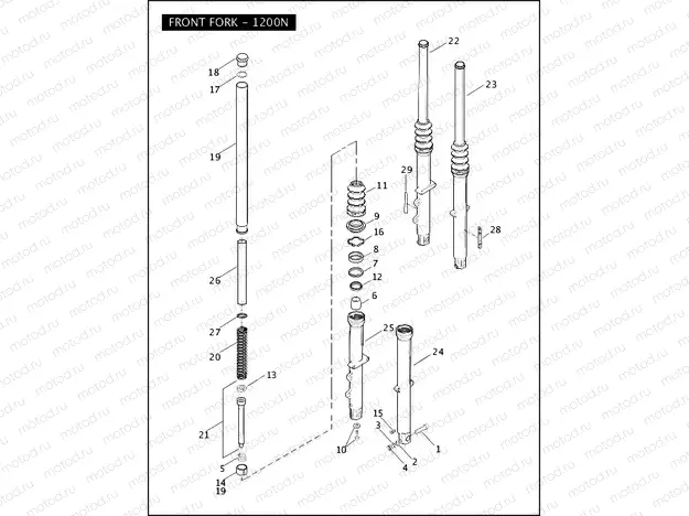 FRONT FORK - 1200N