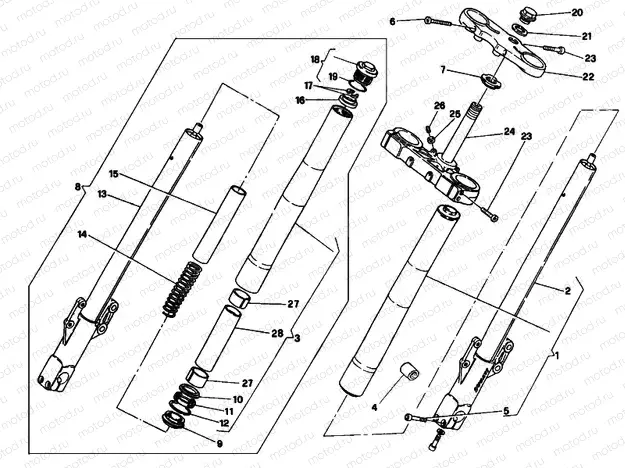 FRONT FORK DM 007707 » FRONT SUSPENSION