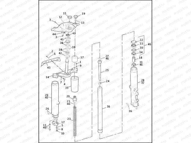 FRONT FORK - FLHTP