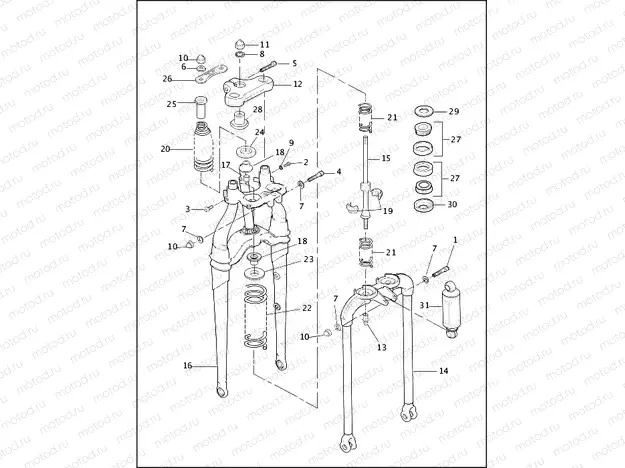 FRONT FORK - FLSTS