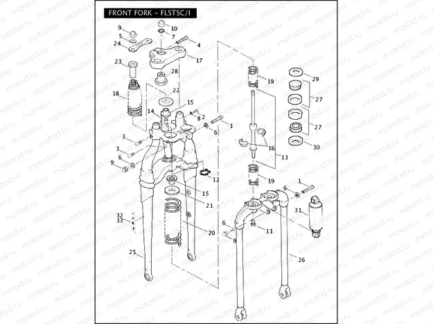 FRONT FORK - FLSTSC/I