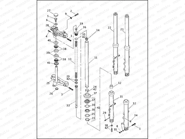 FRONT FORK - FXD, FXDL & FXDS-CON (2 OF 2)