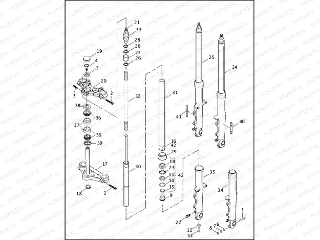 FRONT FORK - FXDX & FXDXT