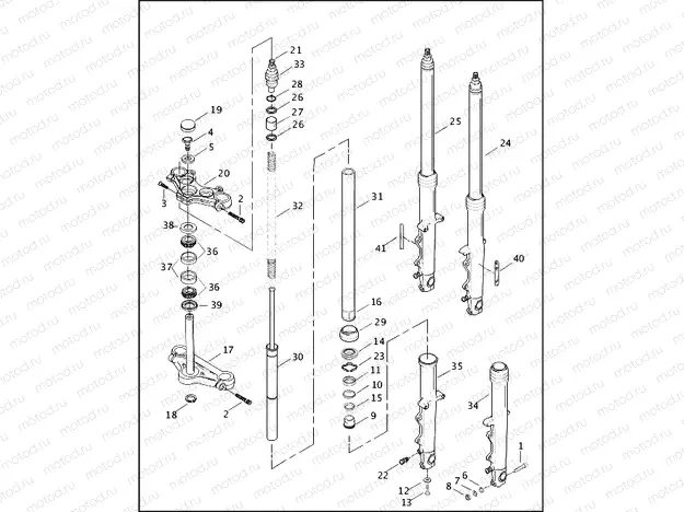 FRONT FORK - FXDX & FXDXT