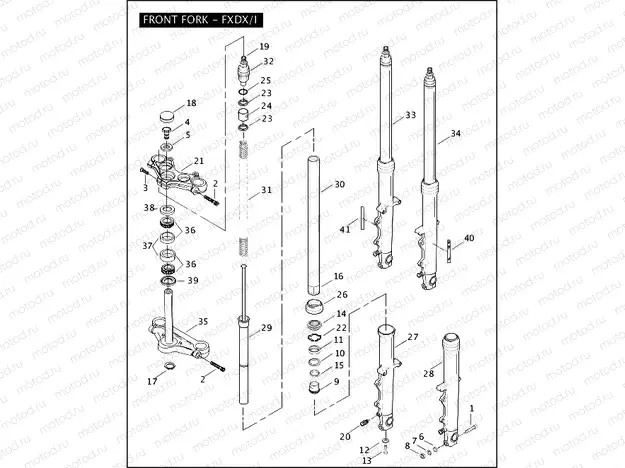 FRONT FORK - FXDX/I