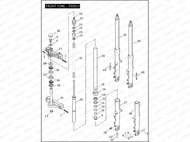 FRONT FORK - FXDX/I