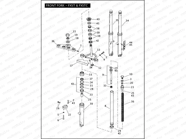 FRONT FORK - FXST & FXSTC