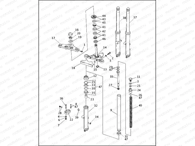 FRONT FORK - FXSTC