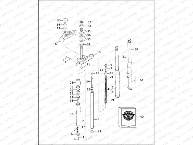 FRONT FORK - FXSTD/I