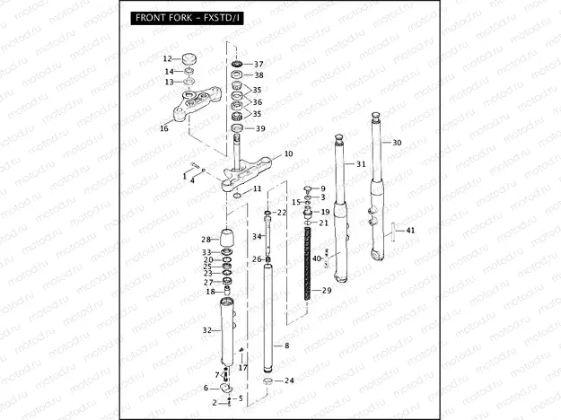FRONT FORK - FXSTD/I