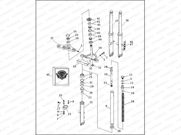 FRONT FORK - FXST/I & FXSTB/I