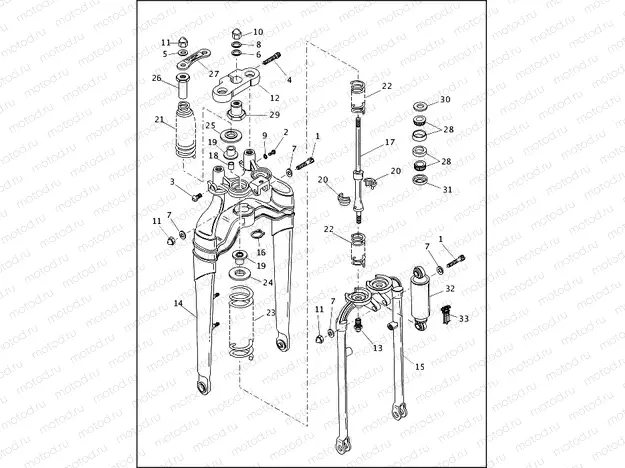 FRONT FORK - FXSTS