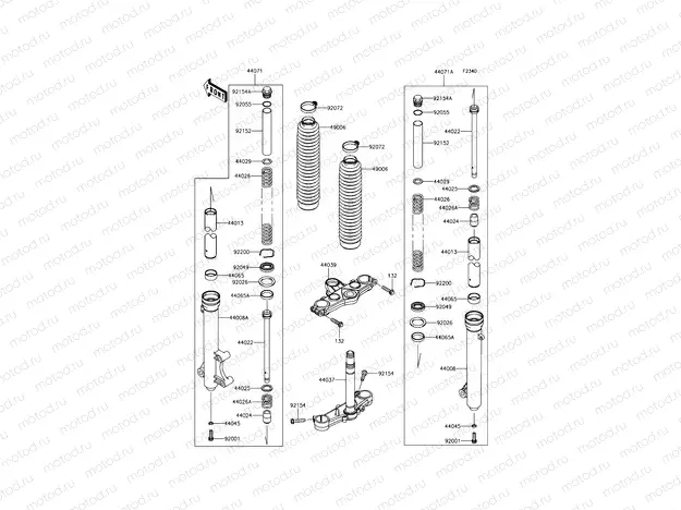 Front Fork(-JKALX125CCDA09710)