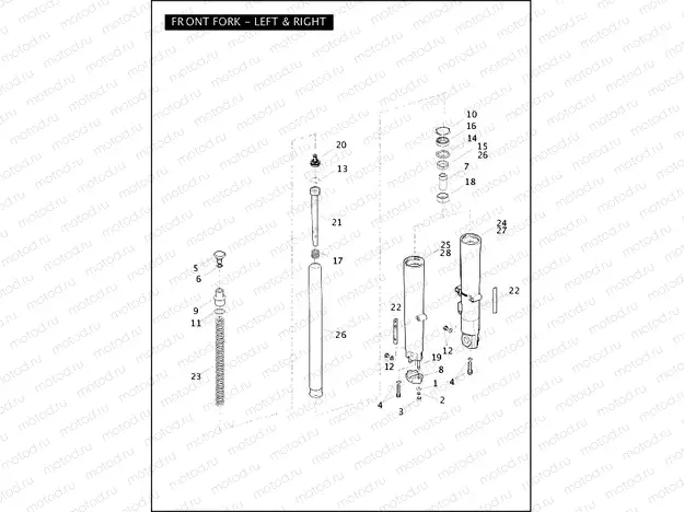 FRONT FORK - LEFT & RIGHT