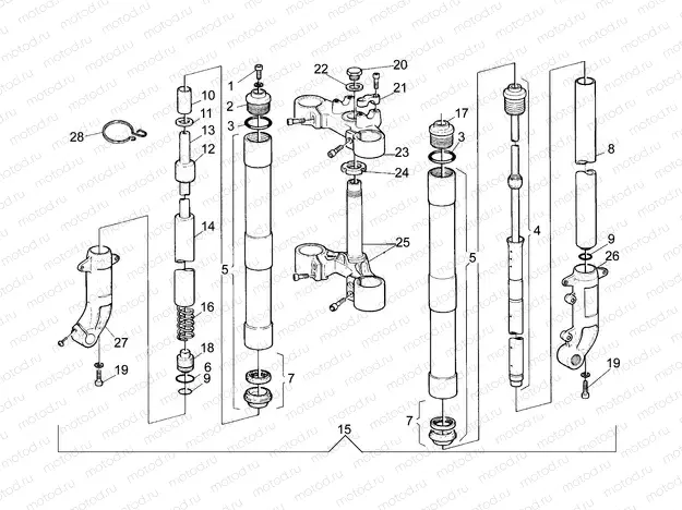 Front fork L/M/N/P