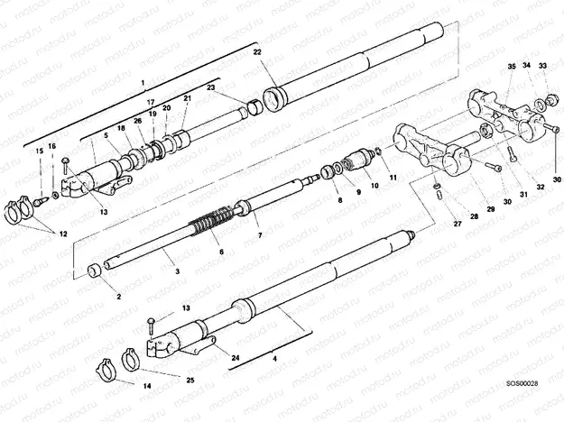 FRONT FORK M900SPECIAL » FRONT SUSPENSION